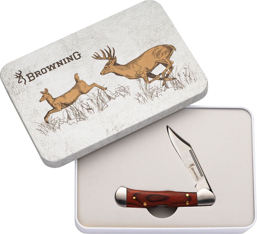 Browning Lockback Whitetail with tin