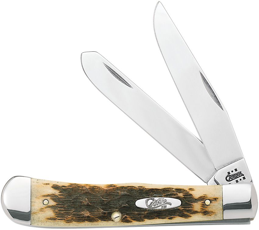 Case XX Cutlery Trapper Amber Bone
