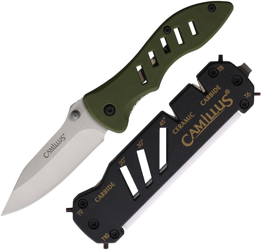 Camillus Field Linerlock/ Sharpener Combo