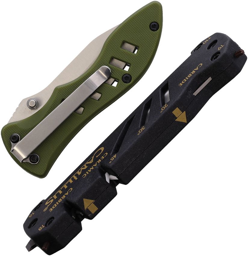 Camillus Field Linerlock/ Sharpener Combo