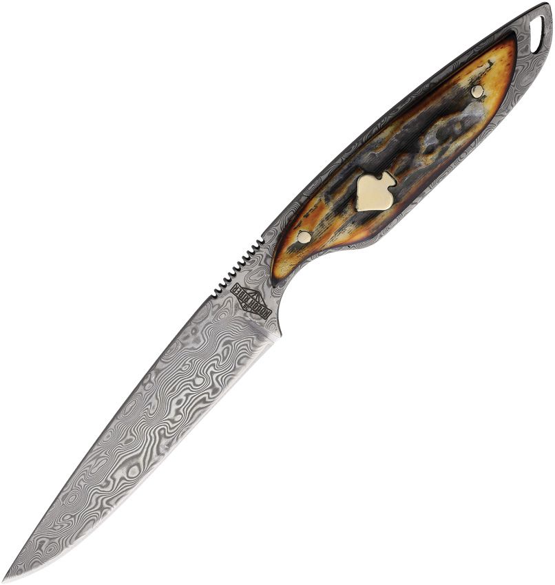 Rough Rider Streamline Fixed Blade Cinnamon Damascus